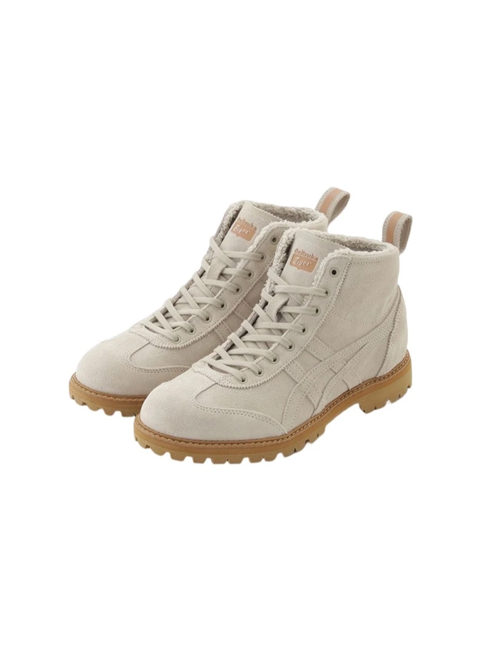 Onitsuka Tiger Asics Mexico Rinkan Hiking Boot Lace up Sneaker Beige Putty EUC